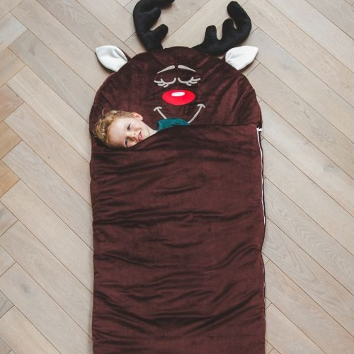 śpiworki dla dzieci na prezent świąteczny renifer